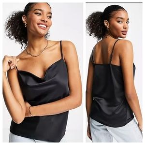 ASOS River Island Black Cowl Neck Cami
